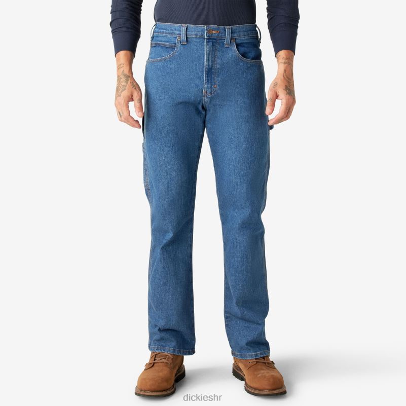 fleksibilne stolarske traperice opuštenog kroja muškarci Dickies indigo plava (snb) 6BPL6191 odjeća