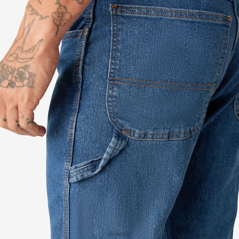 fleksibilne stolarske traperice opuštenog kroja muškarci Dickies indigo plava (snb) 6BPL6191 odjeća