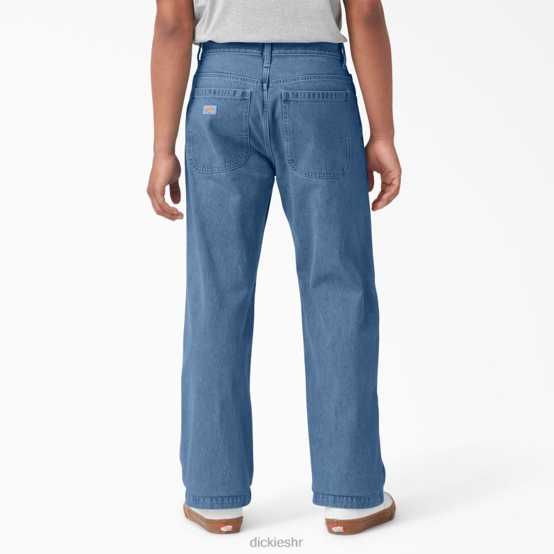 široke traperice s duplim koljenima muškarci Dickies indigo plava (snb) 6BPL6120 odjeća