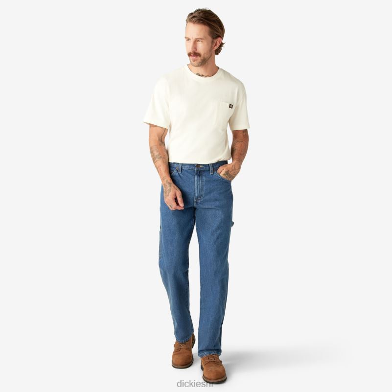 opuštene stolarske teške traperice muškarci Dickies indigo plava (snb) 6BPL678 odjeća