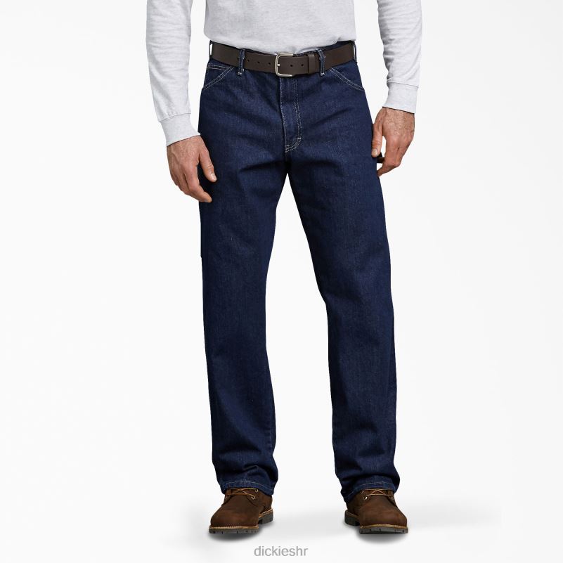 opuštene stolarske teške traperice muškarci Dickies isprano indigo plavo (rnb) 6BPL677 odjeća