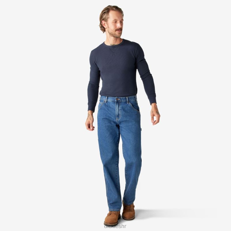 stolarske traperice opuštenog kroja muškarci Dickies indigo plava (snb) 6BPL6117 odjeća