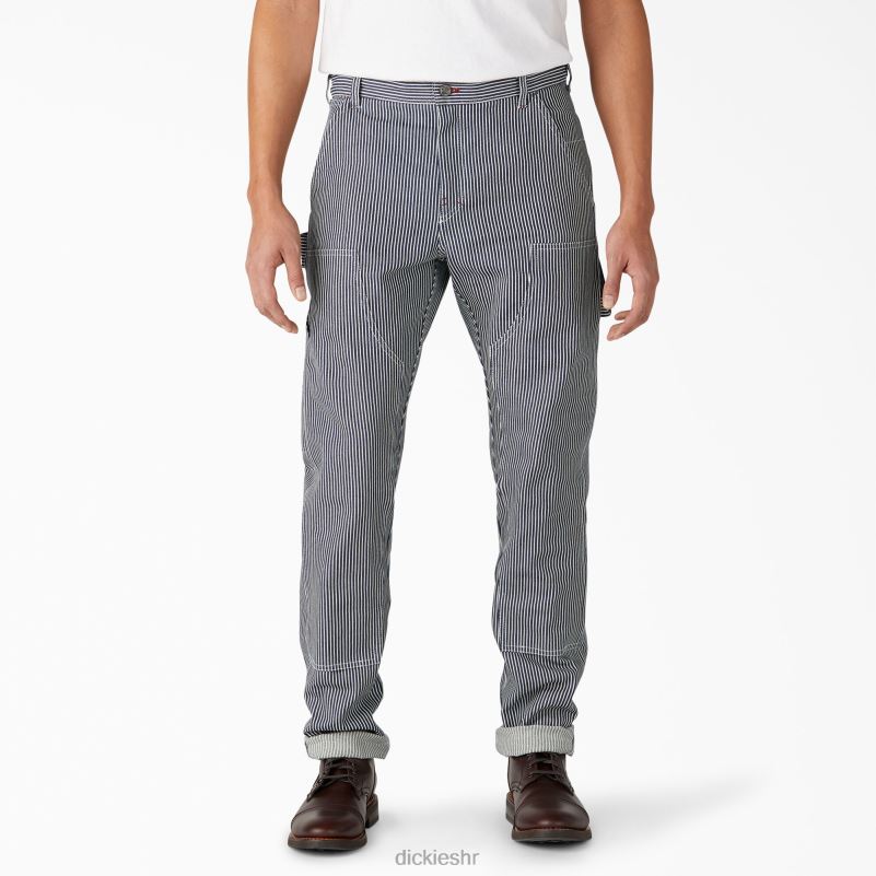 1922 hlače s duplim koljenima muškarci Dickies pruga hikorija (hs) 6BPL6219 odjeća
