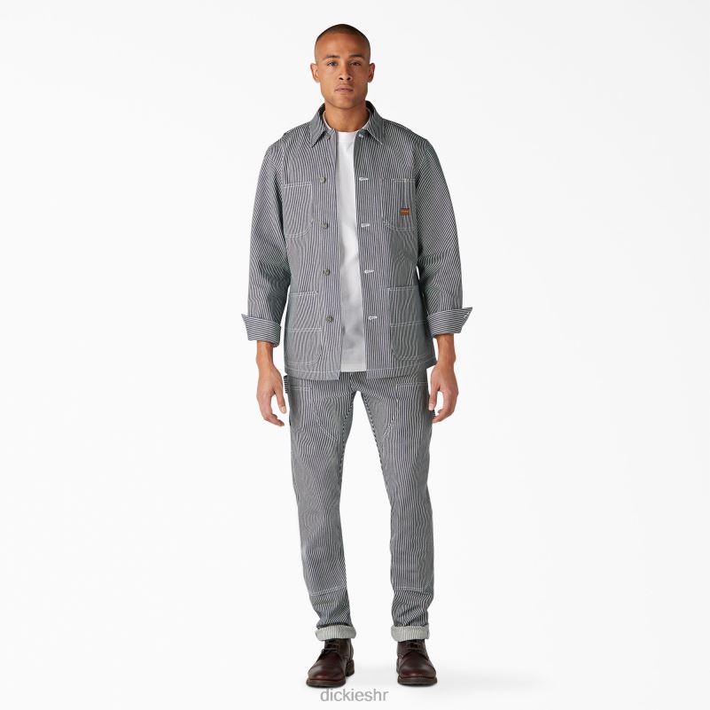 1922 hlače s duplim koljenima muškarci Dickies pruga hikorija (hs) 6BPL6219 odjeća