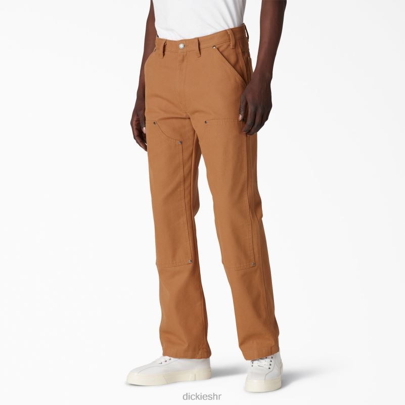 dvostruke prednje pačje hlače muškarci Dickies oprana smeđa patka (sbd) 6BPL6258 odjeća