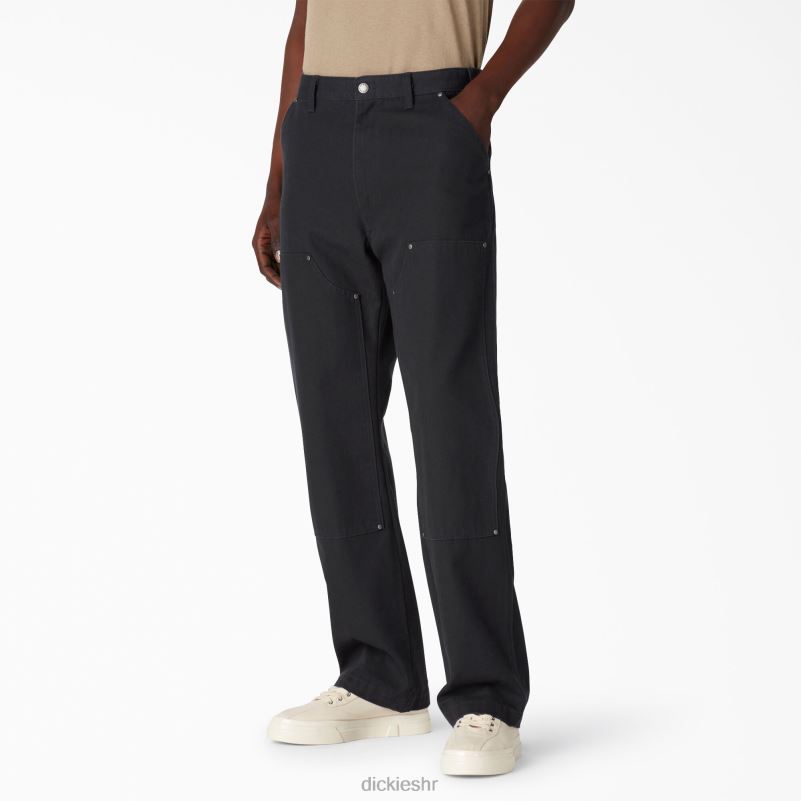 dvostruke prednje pačje hlače muškarci Dickies stonewashed black (sbk) 6BPL6259 odjeća