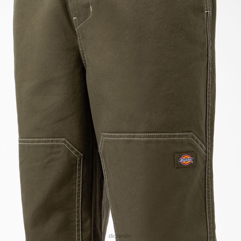 florala hlače opuštenog kroja s duplim koljenima muškarci Dickies vojno zelena (ml) 6BPL6228 odjeća