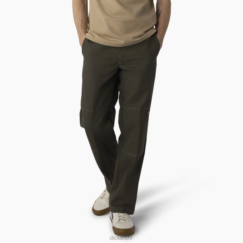 hlače za skateboarding s duplim koljenima muškarci Dickies maslinasto zelena (og) 6BPL6163 odjeća