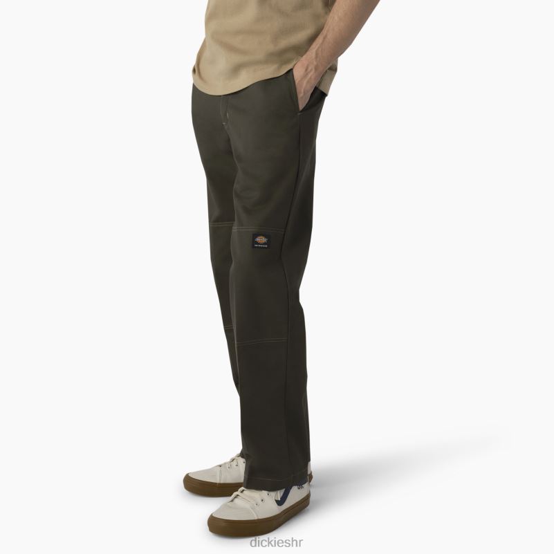 hlače za skateboarding s duplim koljenima muškarci Dickies maslinasto zelena (og) 6BPL6163 odjeća