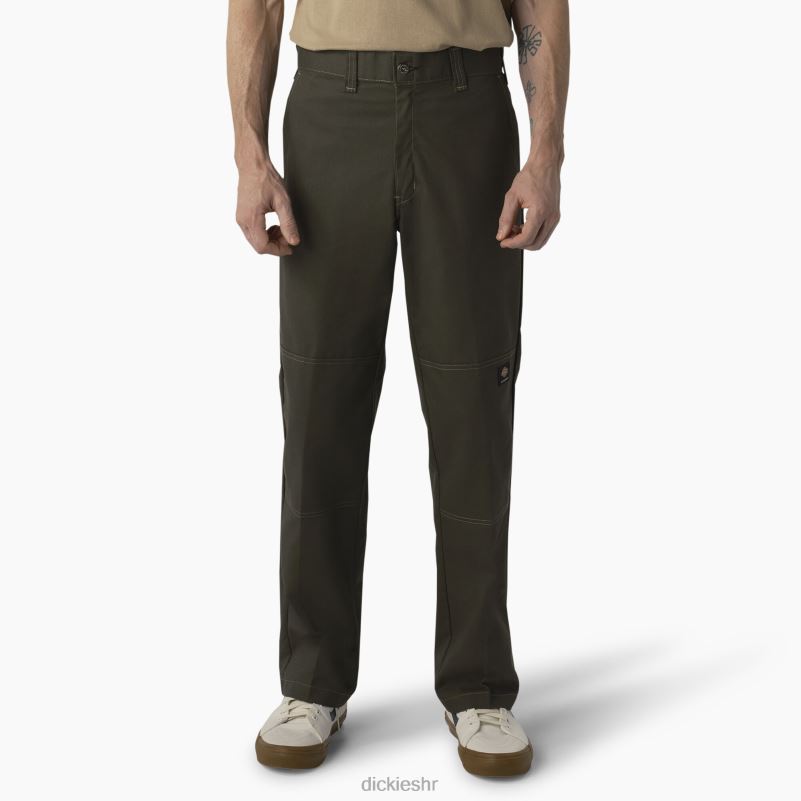 hlače za skateboarding s duplim koljenima muškarci Dickies maslinasto zelena (og) 6BPL6163 odjeća