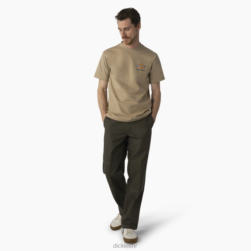 hlače za skateboarding s duplim koljenima muškarci Dickies maslinasto zelena (og) 6BPL6163 odjeća
