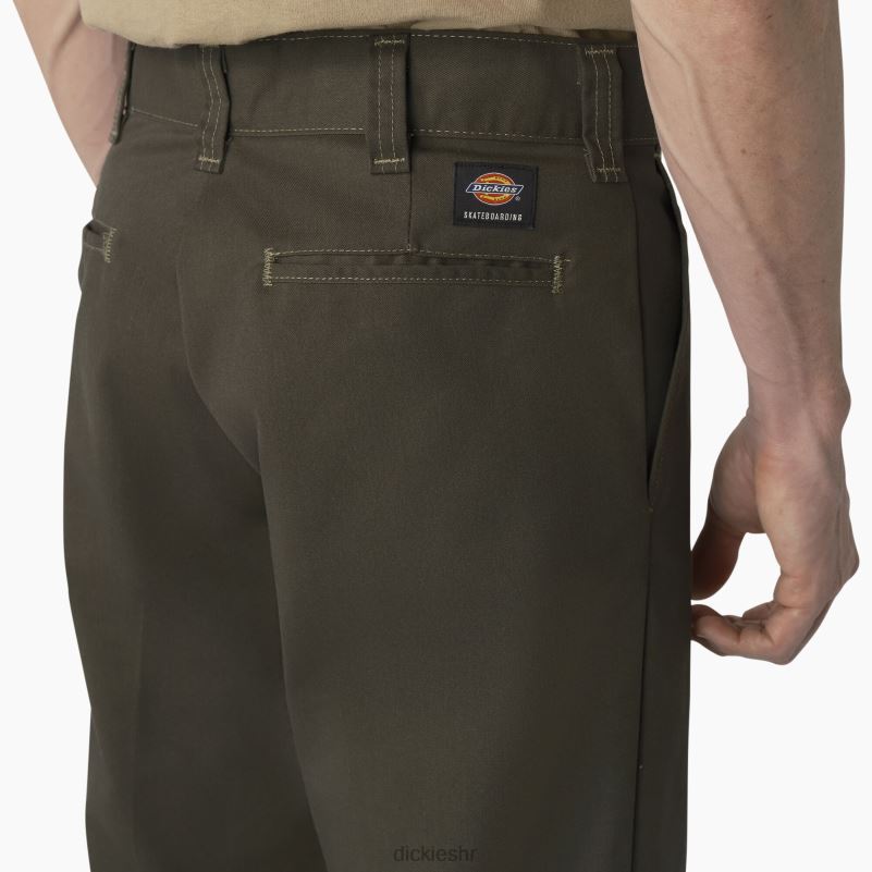 hlače za skateboarding s duplim koljenima muškarci Dickies maslinasto zelena (og) 6BPL6163 odjeća