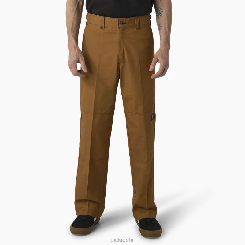 hlače za skateboarding s duplim koljenima muškarci Dickies smeđa patka/kontrastni bod (hwc) 6BPL6164 odjeća