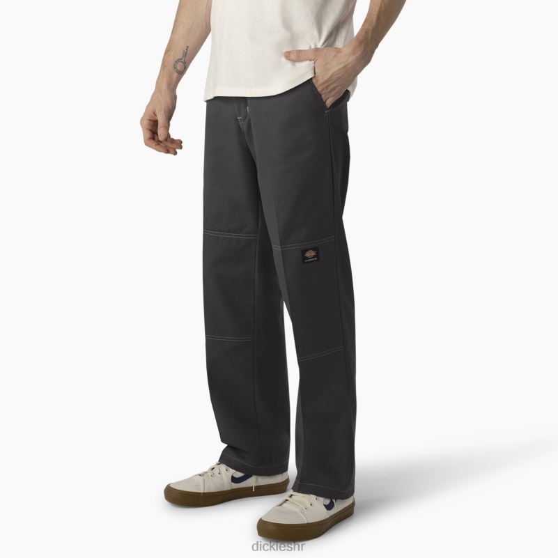 hlače za skateboarding s duplim koljenima muškarci Dickies ugljen/sivi šavovi (hcg) 6BPL6162 odjeća