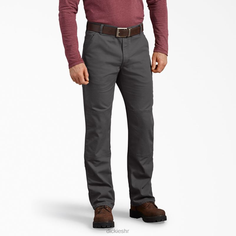 pačje hlače regularnog kroja s duplim koljenima muškarci Dickies stonewashed siva (ssl) 6BPL6199 odjeća