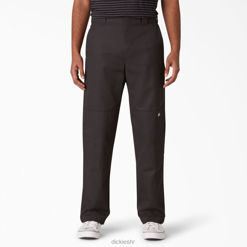 ravne prednje hlače s dva koljena muškarci Dickies crna (bkx) 6BPL6307 odjeća