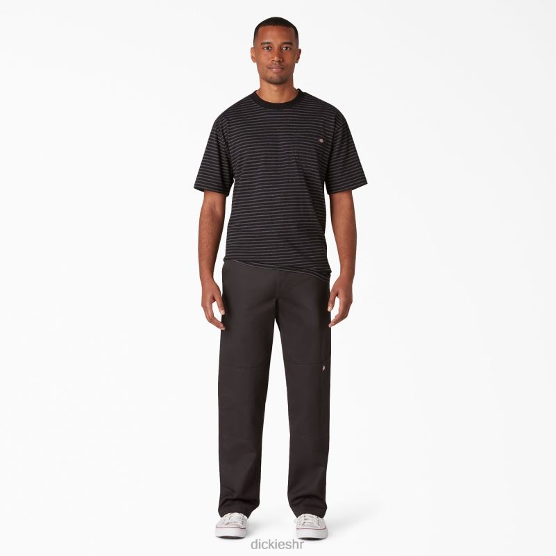 ravne prednje hlače s dva koljena muškarci Dickies crna (bkx) 6BPL6307 odjeća
