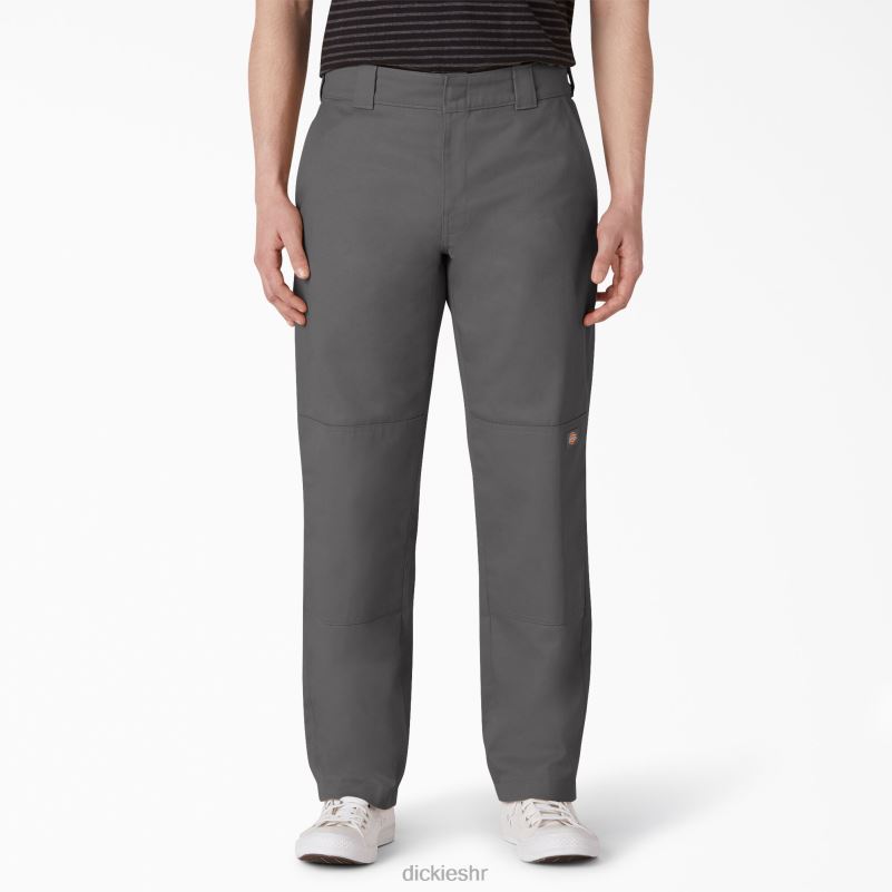ravne prednje hlače s dva koljena muškarci Dickies škriljasto siva (sl) 6BPL6310 odjeća