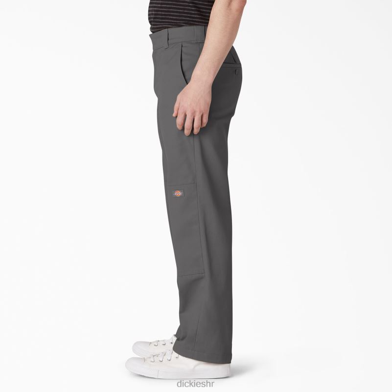 ravne prednje hlače s dva koljena muškarci Dickies škriljasto siva (sl) 6BPL6310 odjeća