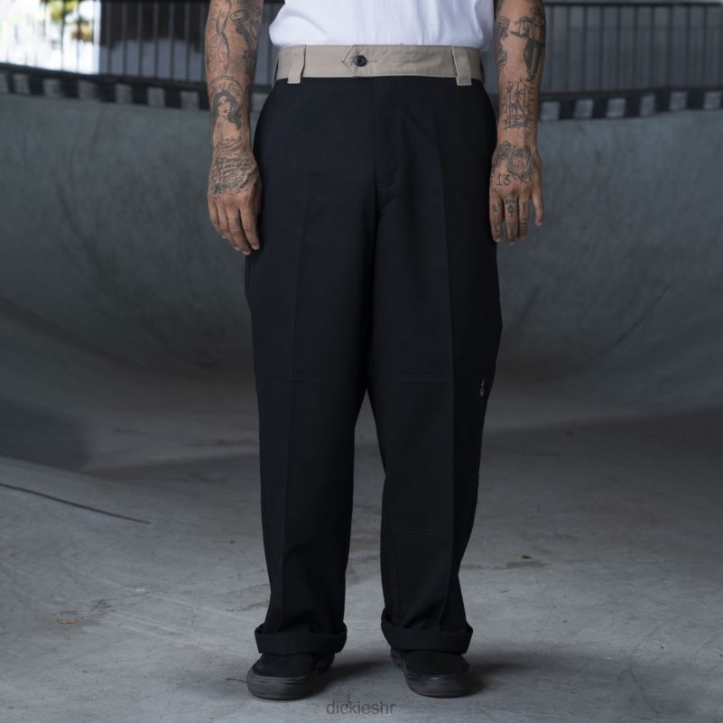 ronnie sandoval hlače do dva koljena muškarci Dickies blok u boji crnog/pustinjskog pijeska (bdc) 6BPL6233 odjeća