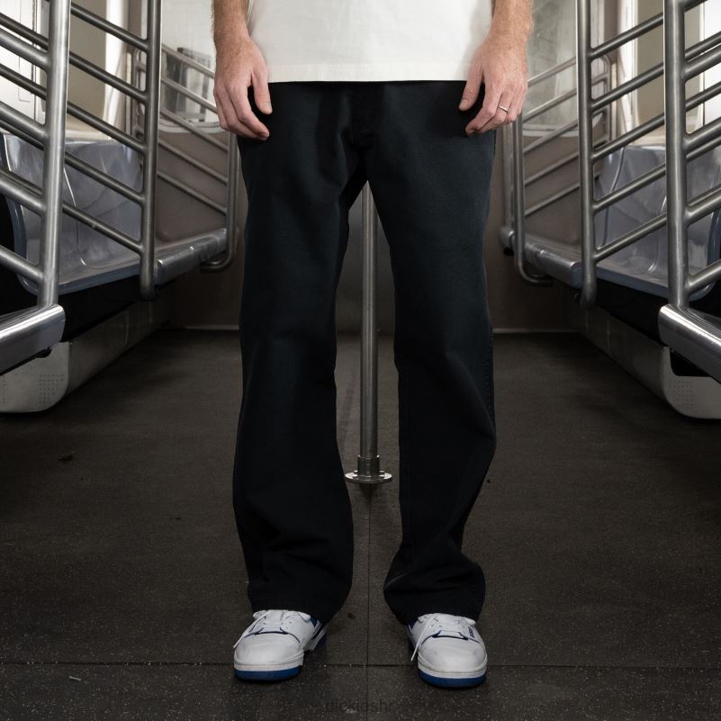 jake hayes patke hlače opuštenog kroja muškarci Dickies stonewashed black (sbk) 6BPL650 odjeća