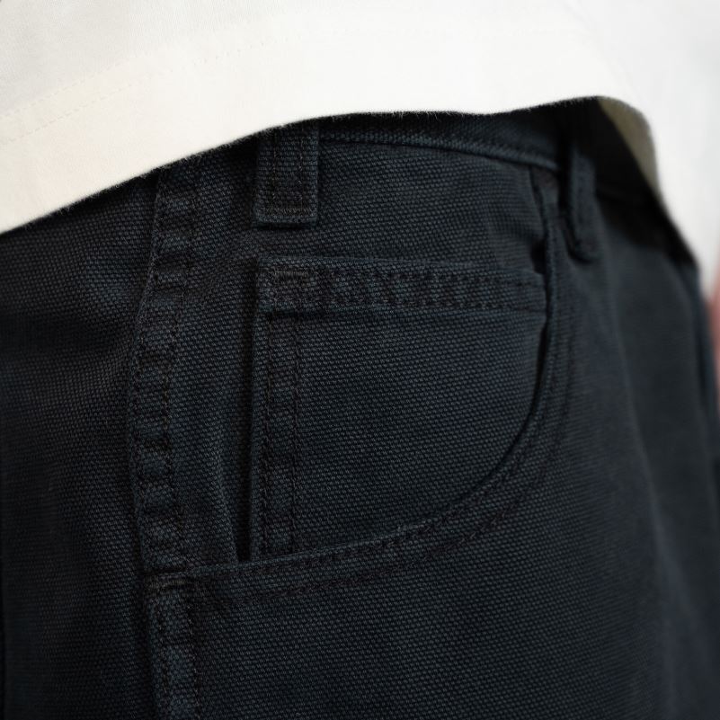 jake hayes patke hlače opuštenog kroja muškarci Dickies stonewashed black (sbk) 6BPL650 odjeća