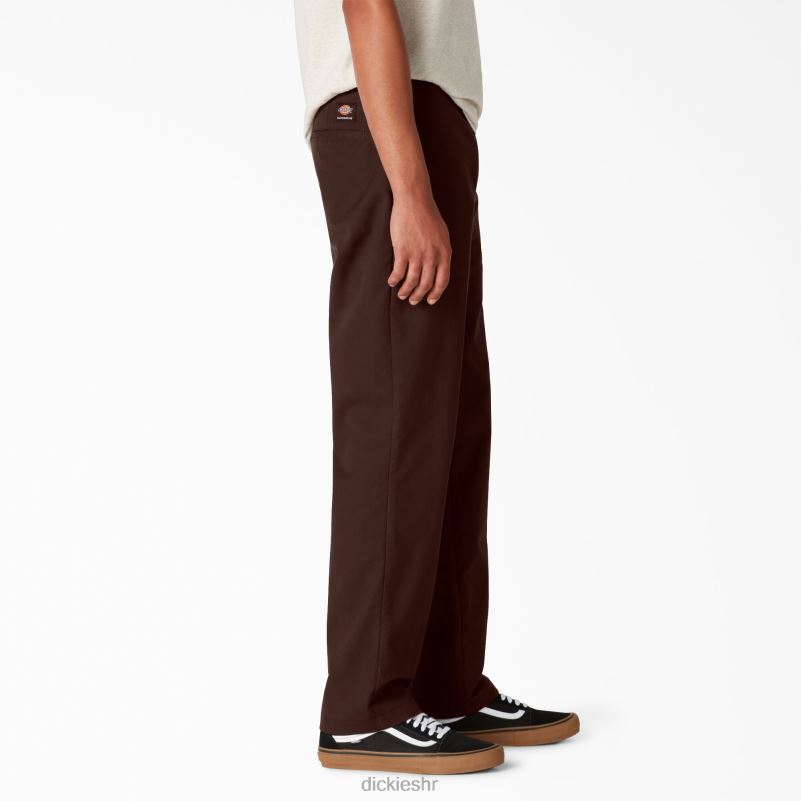 uske hlače za skateboarding muškarci Dickies čokoladno smeđa (cb) 6BPL6101 odjeća