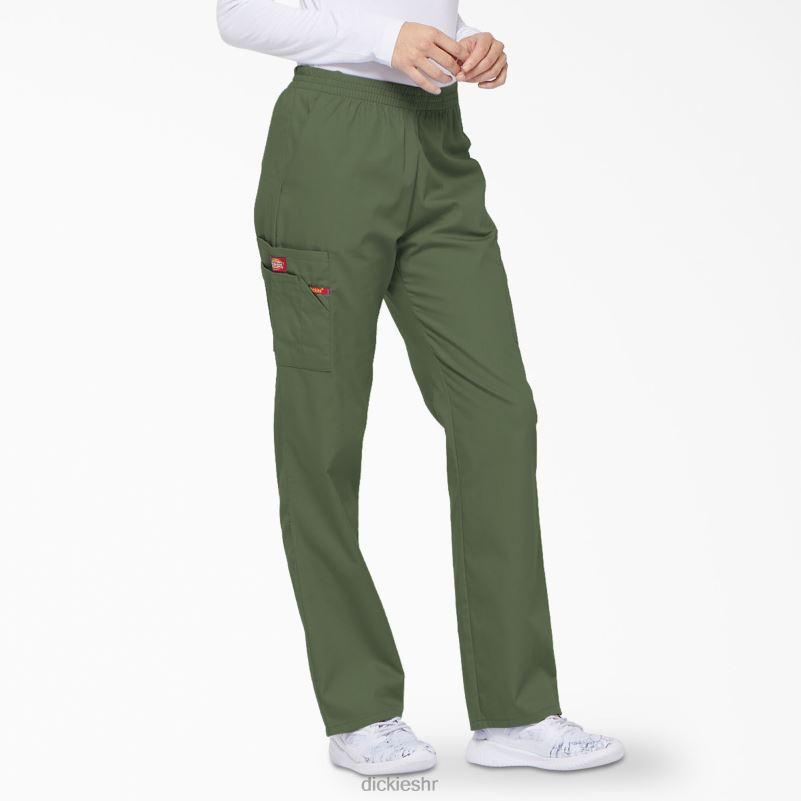 Cargo piling hlače s eds potpisom suženih nogavica žene Dickies maslinasto zelena (oli) 6BPL62397 odjeća