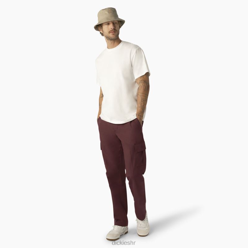 cargo hlače od kepera muškarci Dickies vino/kontrastni šavovi (csw) 6BPL6316 odjeća