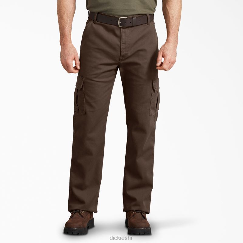 cargo hlače uobičajenog kroja muškarci Dickies stonewashed drvo smeđa (stb) 6BPL6179 odjeća