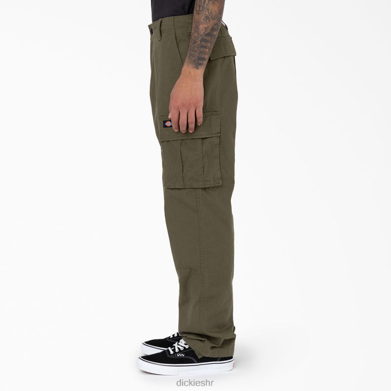 eagle bend opuštene cargo hlače s dva koljena muškarci Dickies vojno zelena (ml) 6BPL6207 odjeća