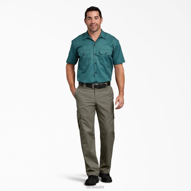 fleksibilne cargo hlače uobičajenog kroja muškarci Dickies zelena mahovina (ms) 6BPL639 odjeća
