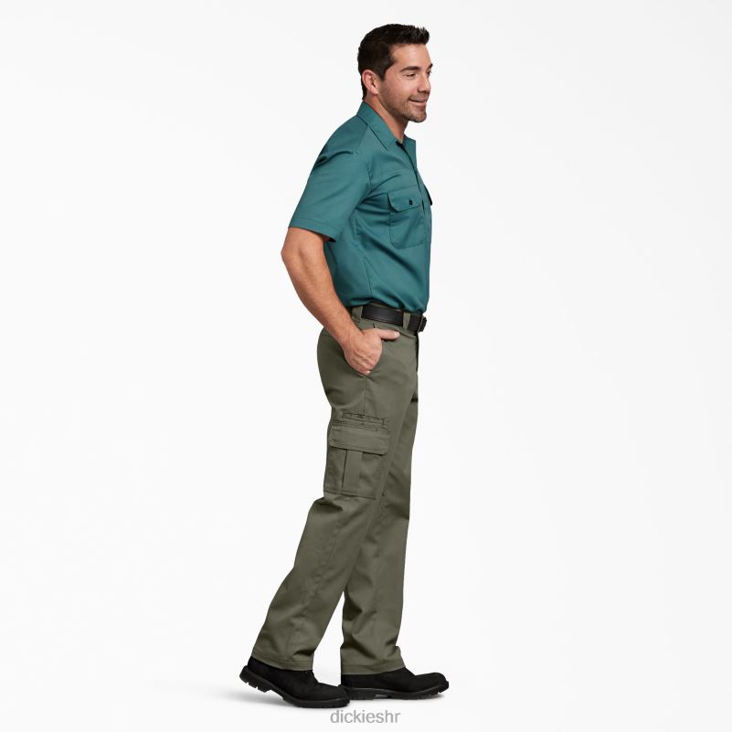 fleksibilne cargo hlače uobičajenog kroja muškarci Dickies zelena mahovina (ms) 6BPL639 odjeća