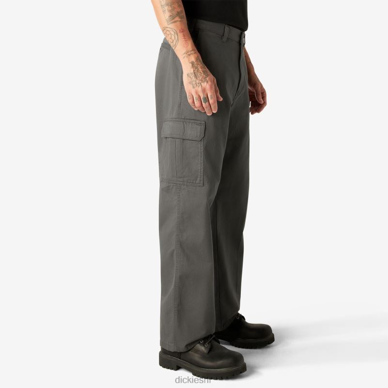 široke cargo hlače muškarci Dickies isprani ugljen siva (rch) 6BPL681 odjeća