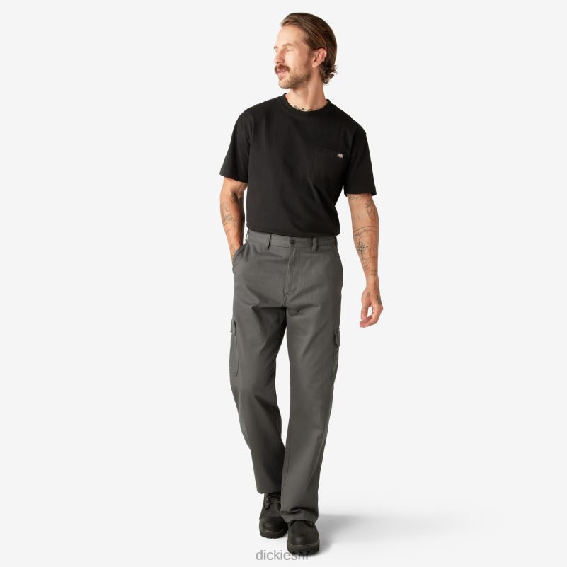 široke cargo hlače muškarci Dickies isprani ugljen siva (rch) 6BPL681 odjeća