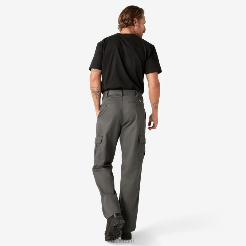 široke cargo hlače muškarci Dickies isprani ugljen siva (rch) 6BPL681 odjeća