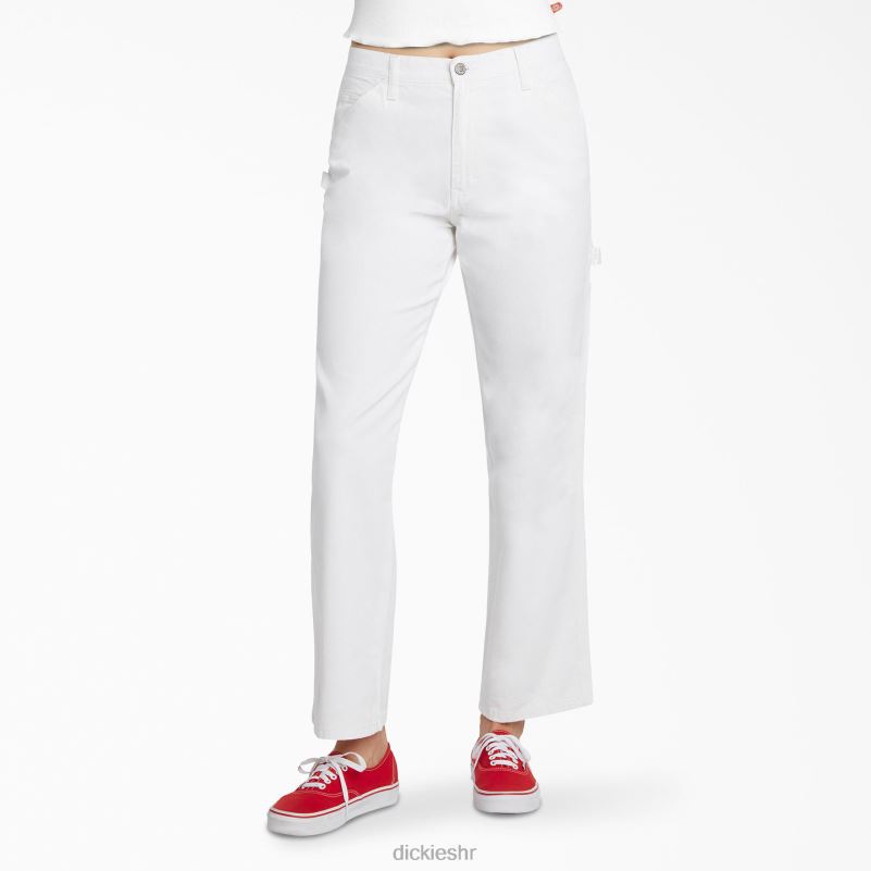 juniorske opuštene stolarske hlače djeca Dickies bijelo (wht) 6BPL61884 odjeća