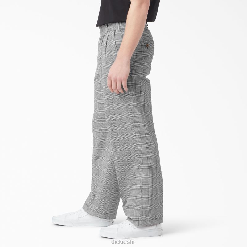 bakerhill plisirane hlače muškarci Dickies smeđi karirani (bp3) 6BPL6318 odjeća