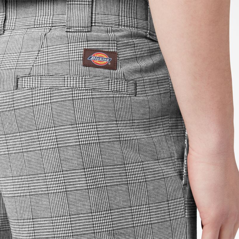 bakerhill plisirane hlače muškarci Dickies smeđi karirani (bp3) 6BPL6318 odjeća