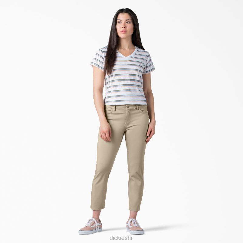 savršen oblik skinny fit capri žene Dickies isprani oksfordski kamen (rdg2) 6BPL61816 odjeća