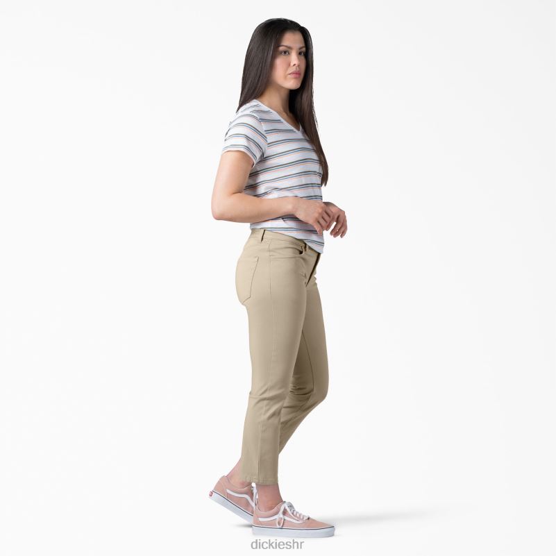 savršen oblik skinny fit capri žene Dickies isprani oksfordski kamen (rdg2) 6BPL61816 odjeća