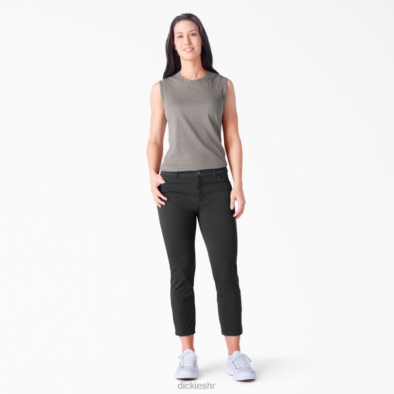savršen oblik skinny fit capri žene Dickies isprano crno (rbkx) 6BPL61815 odjeća