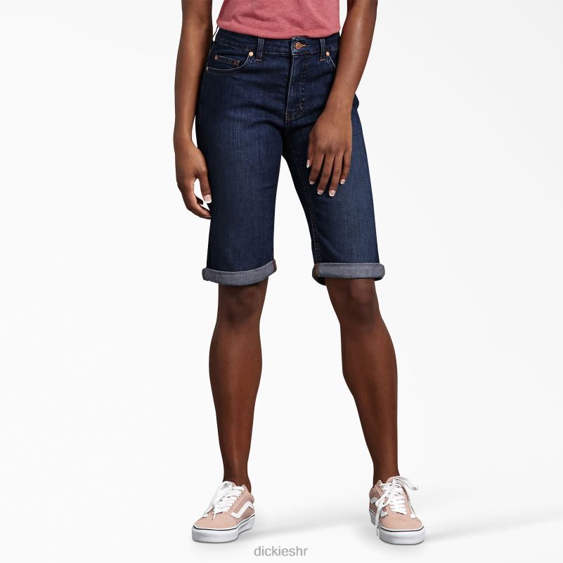 bermude savršenog oblika 11" žene Dickies isprano indigo plavo (rnb) 6BPL62259 odjeća