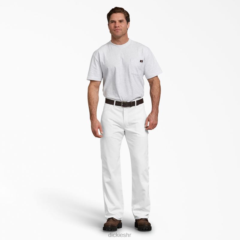 savitljive slikarske hlače opuštenog kroja muškarci Dickies bijelo (wh) 6BPL6208 odjeća
