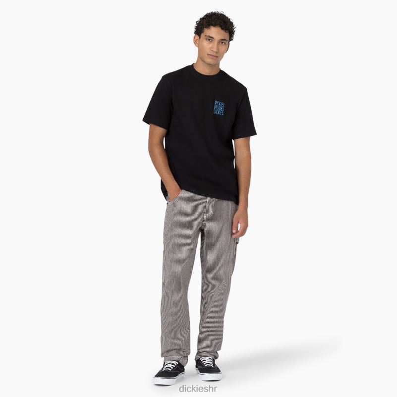 garyville stolarske hlače s hickory prugama muškarci Dickies ekru/smeđa (eub) 6BPL6157 odjeća