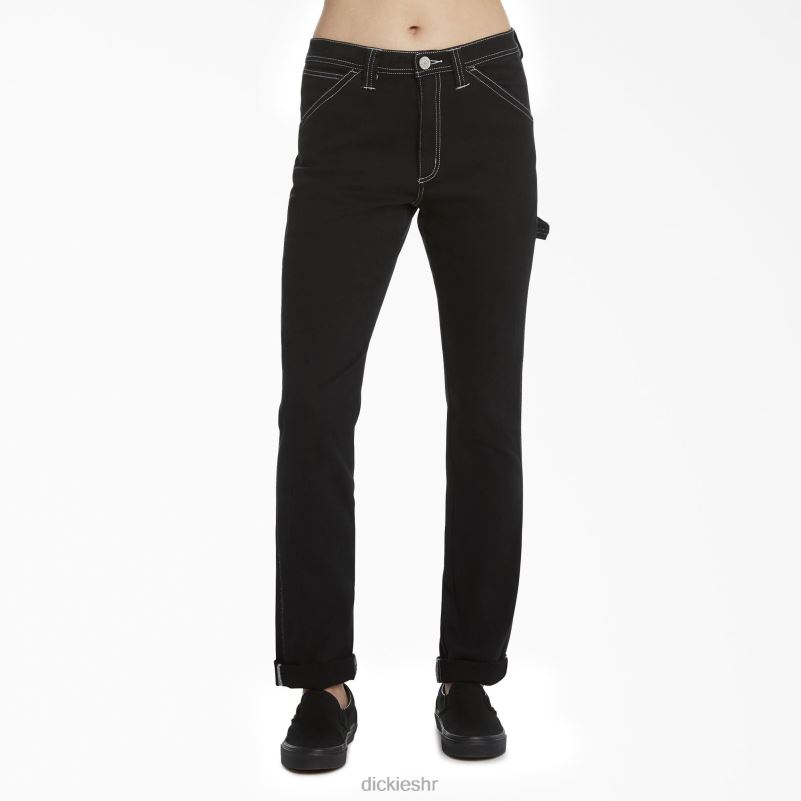 juniorske uske stolarske hlače djeca Dickies crna (bk) 6BPL61908 odjeća