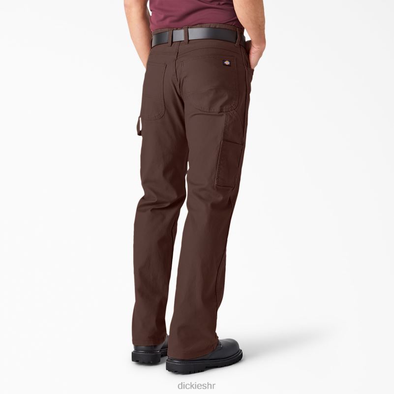 opuštenog kroja teške stolarske hlače muškarci Dickies isprana čokoladno smeđa (rcb) 6BPL686 odjeća