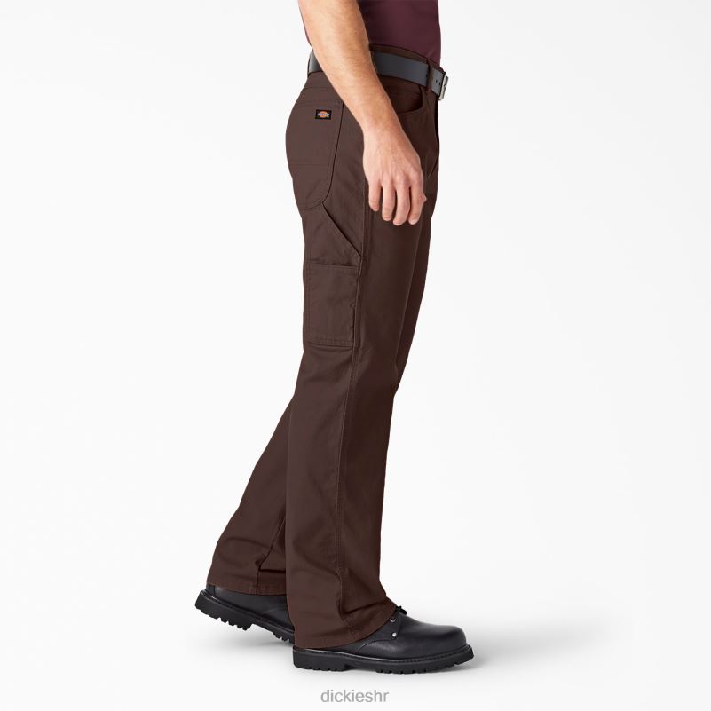 opuštenog kroja teške stolarske hlače muškarci Dickies isprana čokoladno smeđa (rcb) 6BPL686 odjeća