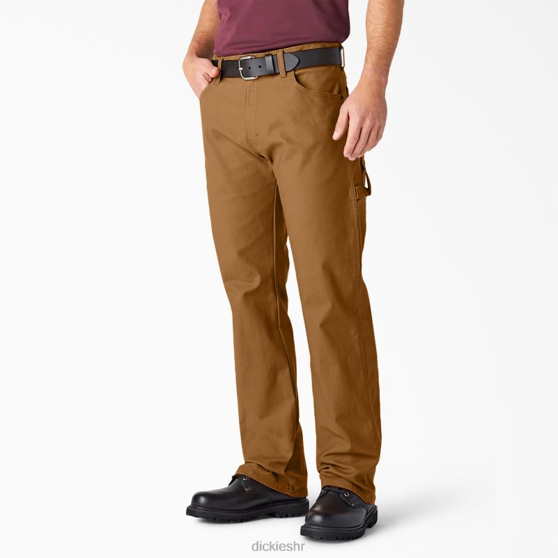 opuštenog kroja teške stolarske hlače muškarci Dickies isprana smeđa patka (rbd) 6BPL684 odjeća
