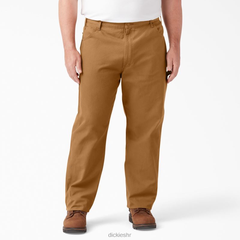 opuštenog kroja teške stolarske hlače muškarci Dickies isprana smeđa patka (rbd) 6BPL684 odjeća